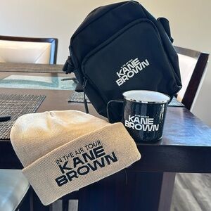 NWT Kane Brown In The Air Tour accessories! Includes: knit hat, 2 cups & bag!